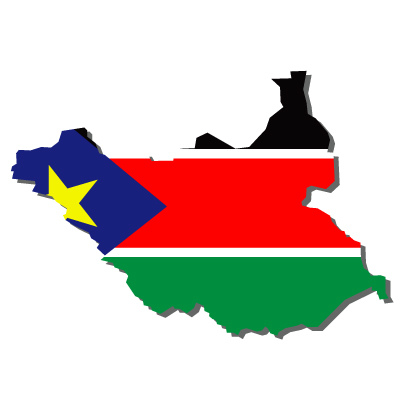 南スーダン共和国無料フリーイラスト｜無地・国旗付